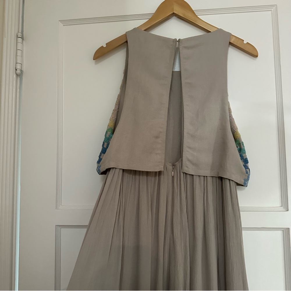 Mara Hoffman Linen Beaded Gown Maxi Dress Rainbow - Picture 9 of 10